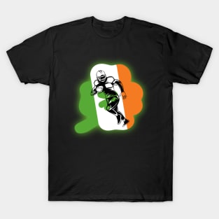 Shamrock Football Player Patrick's Day T-Shirt